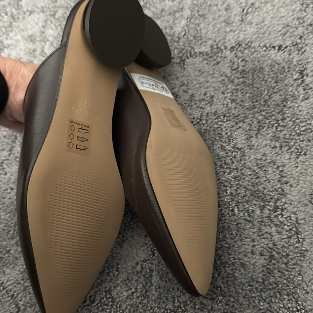 Anthropologie dark brown mules 37‎ - Picture 2 of 5